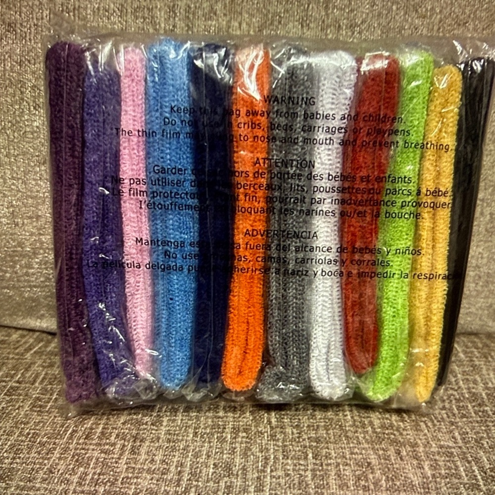 Multi-Color Terry Cloth Headbands - Pack of Assorted Colors